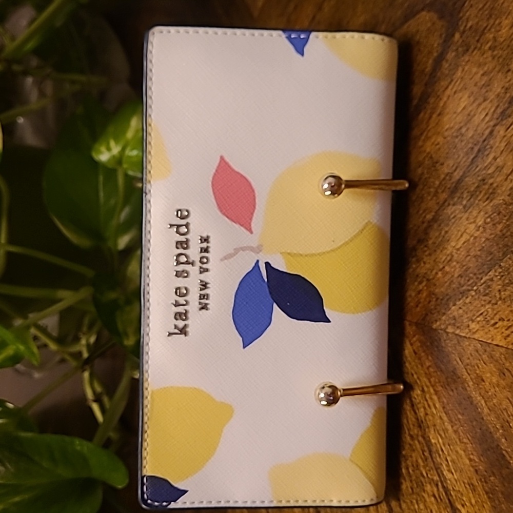 Kate Spade Lemon Zest Cameron slim bifold wallet